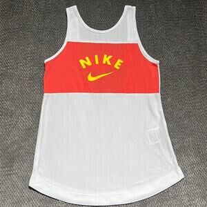 Nike girls white/red/yellow tank size small